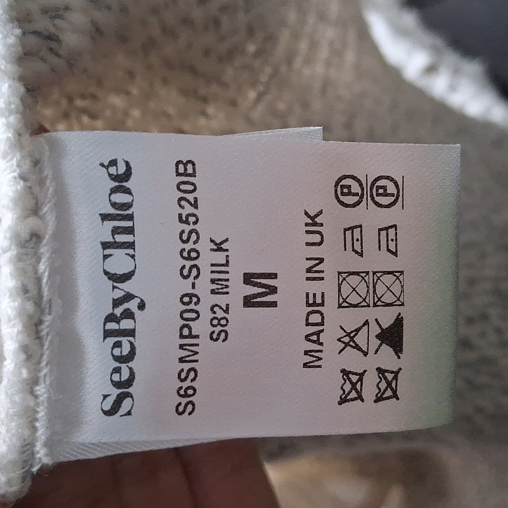 SEE BY CHLOE Women’s Lace Pullover Sweater Milk Color Size Medium - Picture 11 of 13